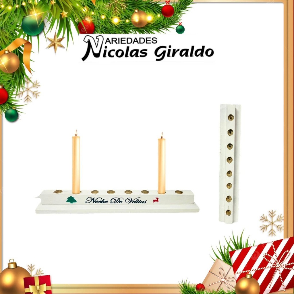 PORTA VELA MADERA X1