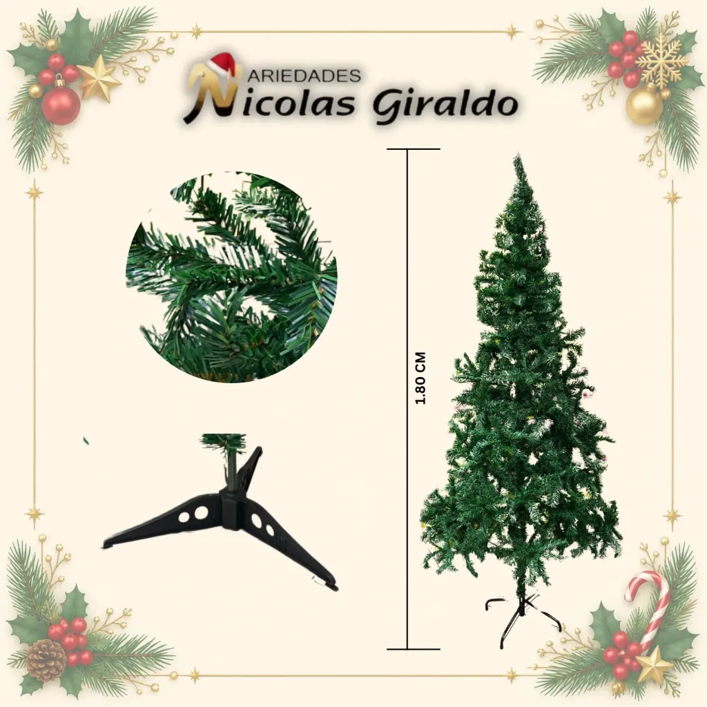 ARBOL VERDE 450 RAMAS 1.80CM