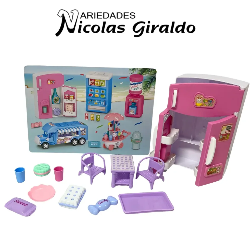 Set infantil niña con nevera