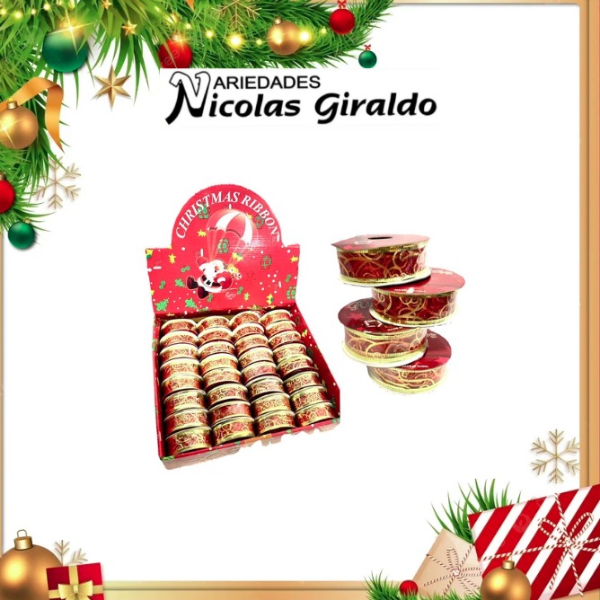@CINTA DECO DELGADA 2.5CM X2.7MT ROJA 