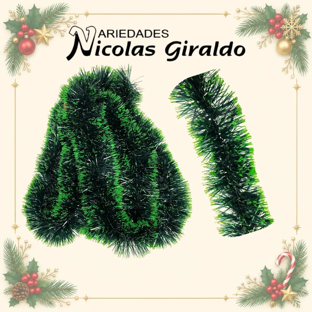 GUIRNALDA 15 CM X5 MTS PUNTA VERDE