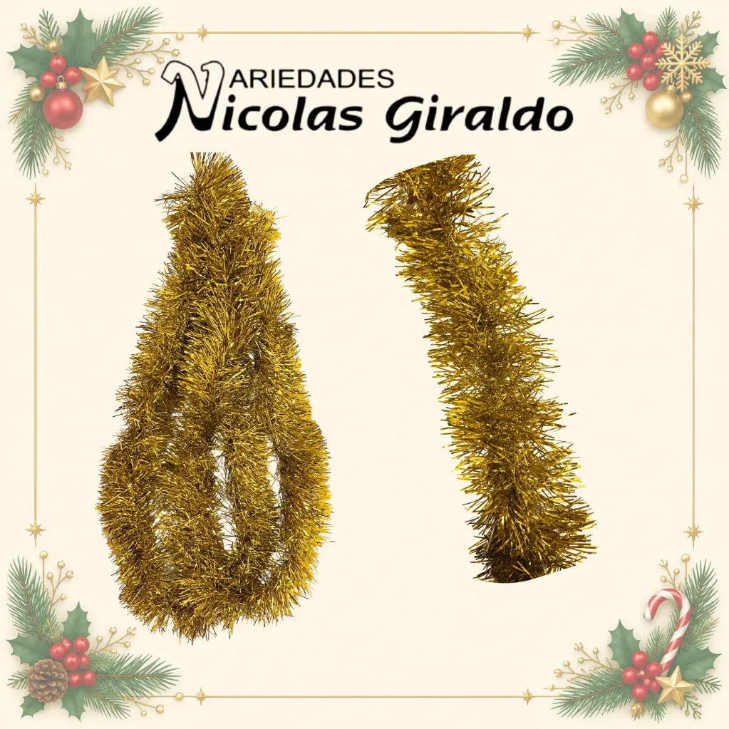 [FL-325-D] GUIRNALDA CHINA 9CM X2 MTS DORADA