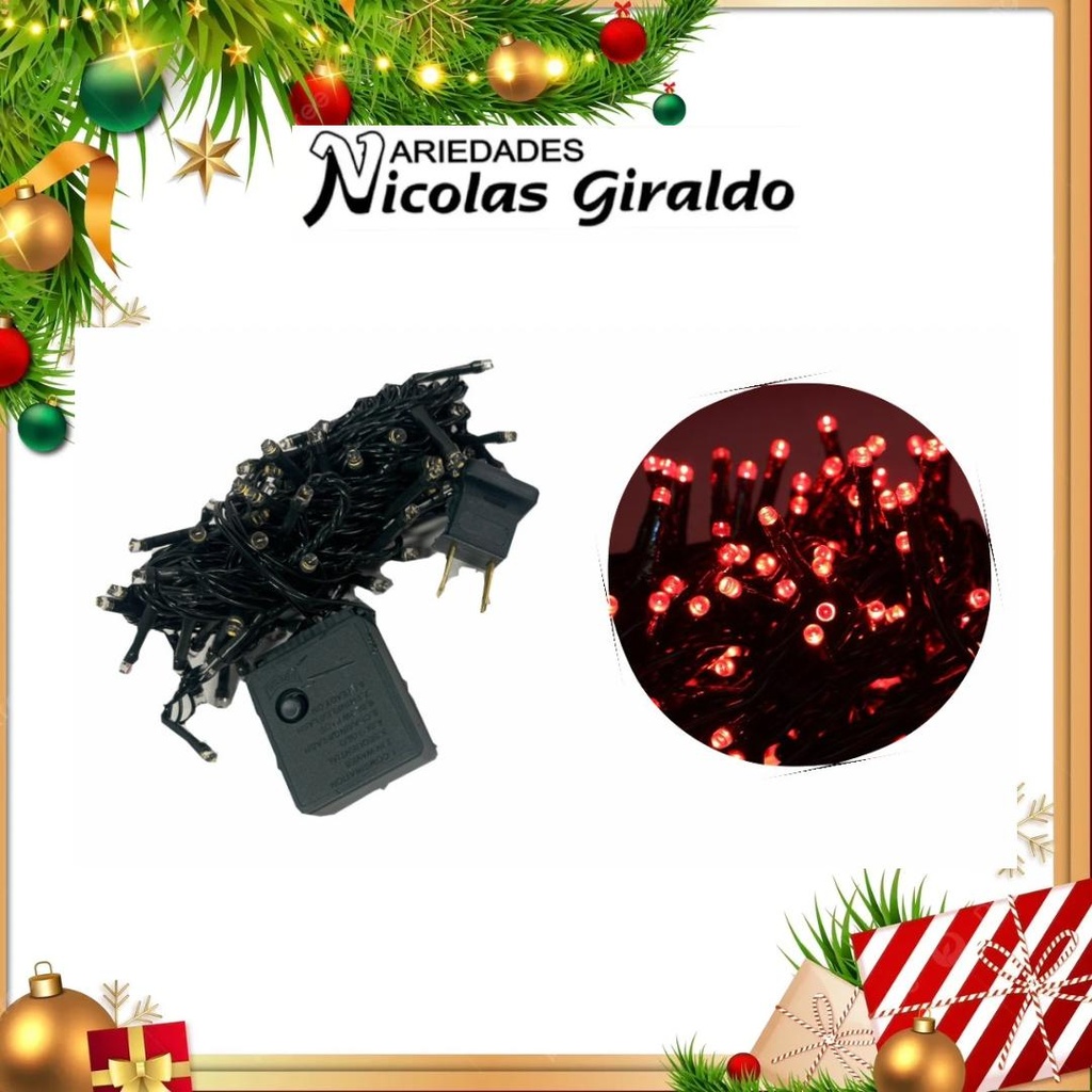 INSTALACION LED X100L LINEAL ROJA 9 MTS CABLE VERDE