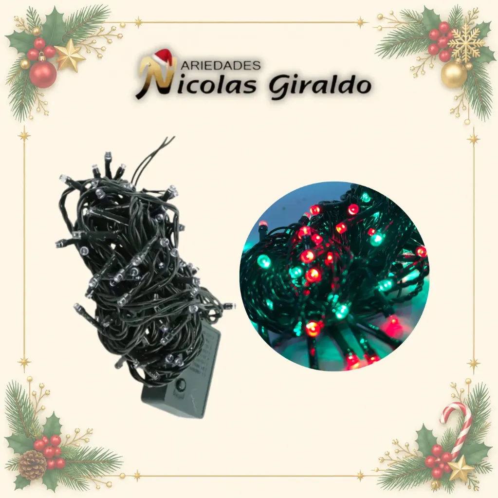 INSTALACION LED X100L LINEAL ROJA-VERDE 9 MTS CABLE VERDE