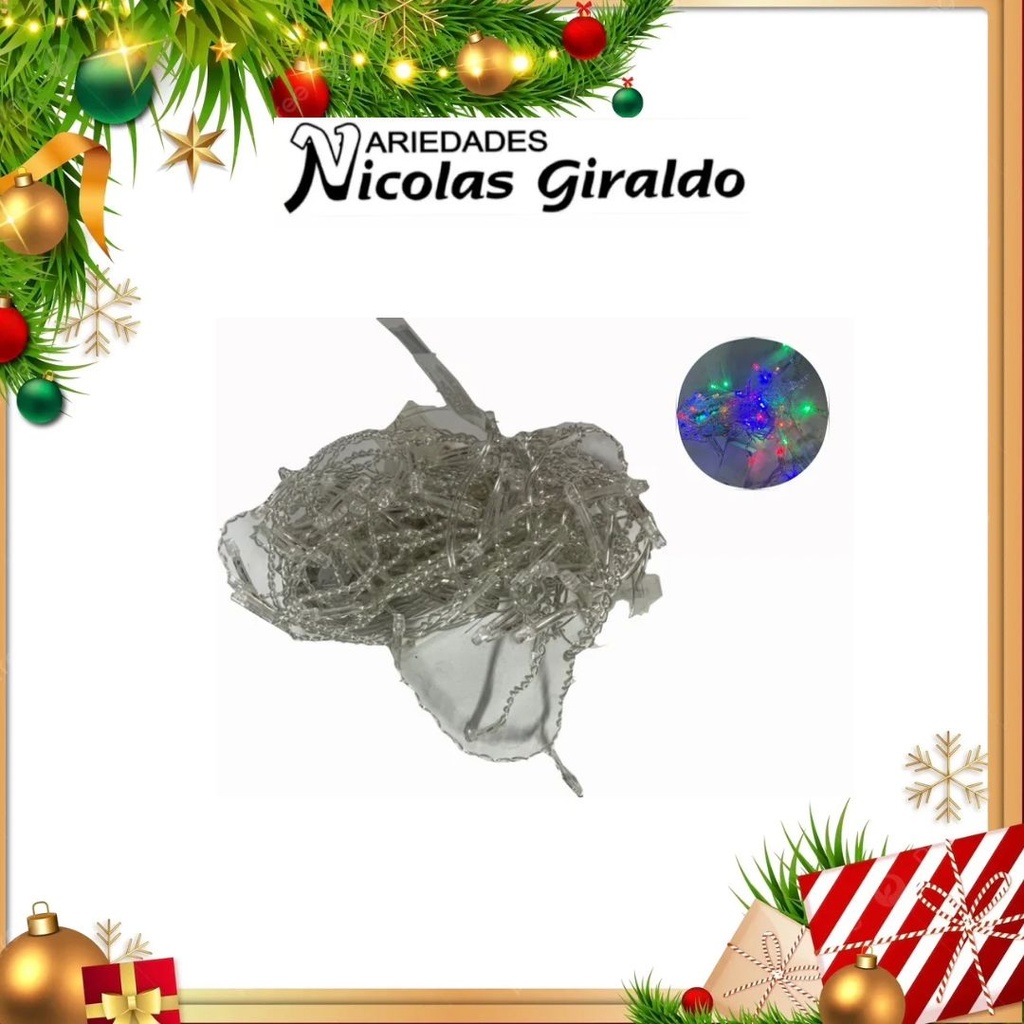 @INSTALACION CORTINA 100L MULTICOLOR 3MTS CABLE TRANS