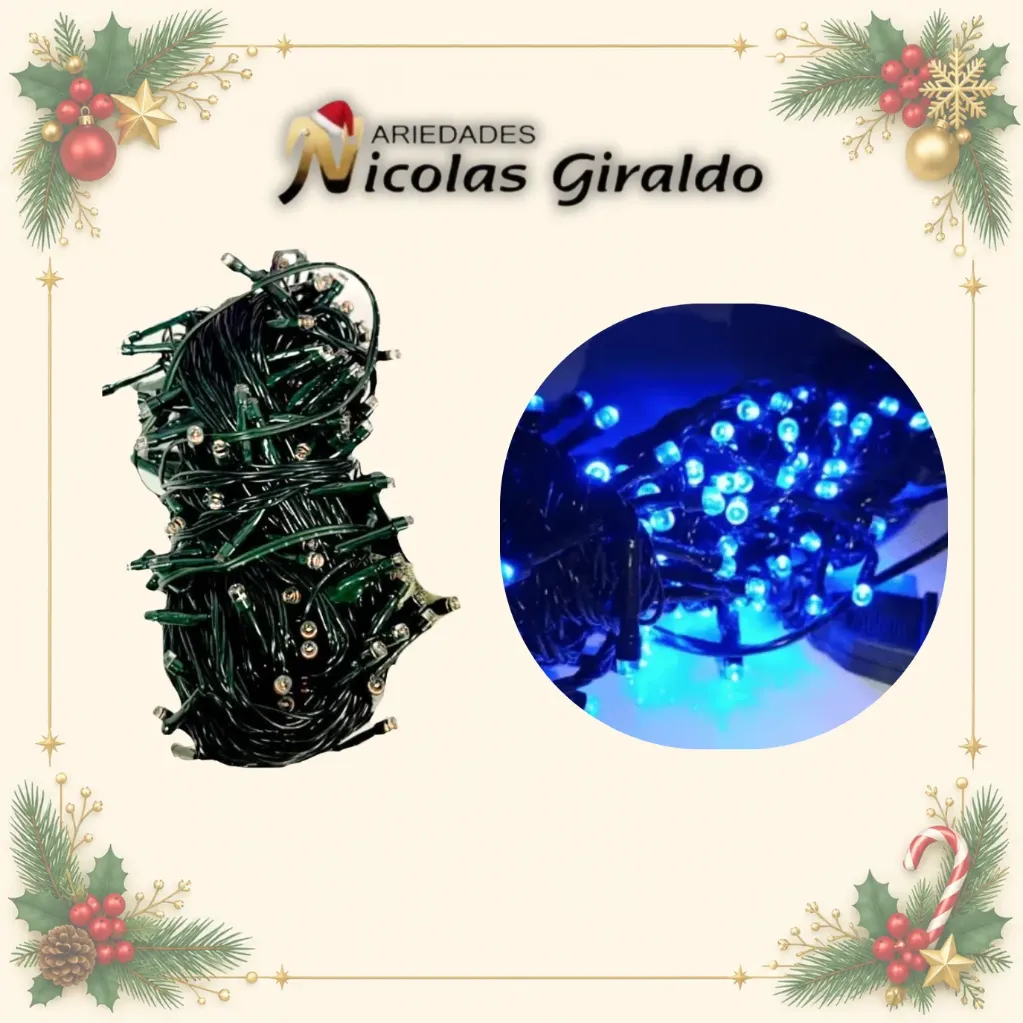 [A0326GB] INSTALACION LED X200L LINEAL AZUL 18 MTS CABLE VERDE