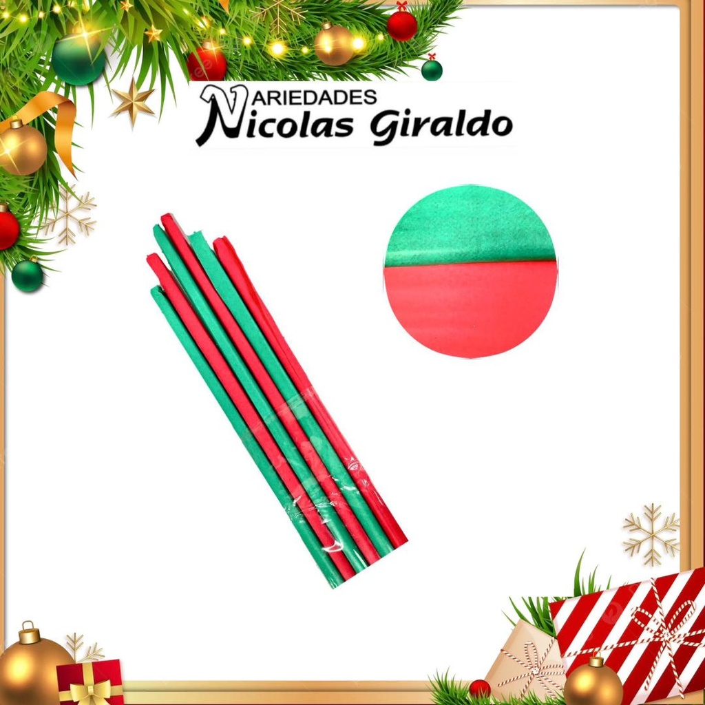 @PAPEL GLOBO NAVIDEÑO X6
