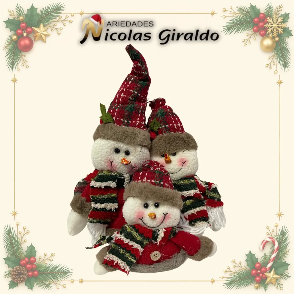 MUÑECO NAVIDAD COUNTRY X3