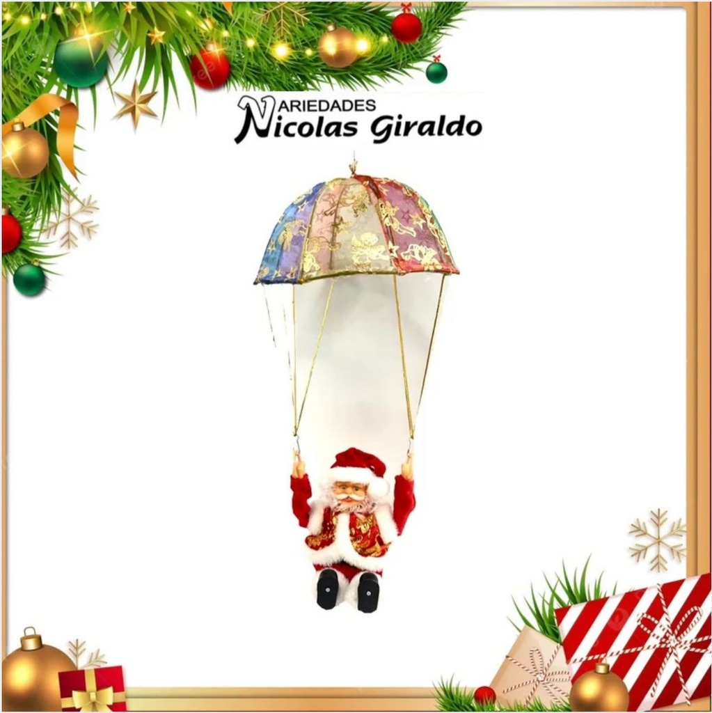 PAPA NOEL PILAS MUSICAL PARACAIDAS