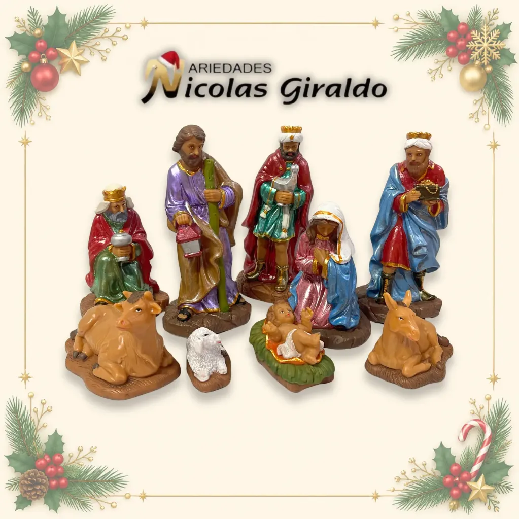 PESEBRE CLASICO PLASTICO FINO 30CM MUÑEPLAS