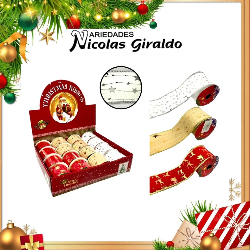 @CINTA DECORATIVA ANCHA 6CM X3YARDAS