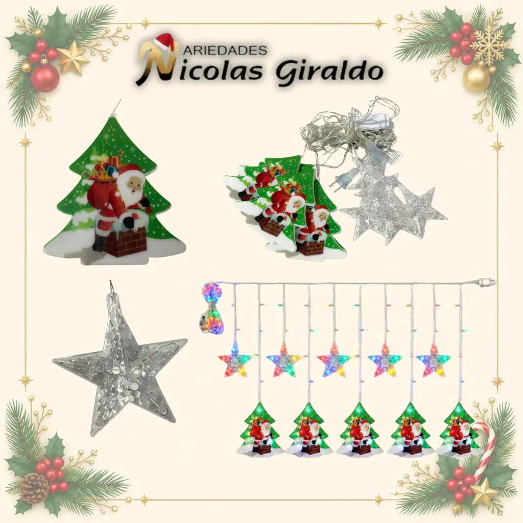 INSTALACION FIGURA ARBOL LED 100L 3 METROS MULTICOLOR