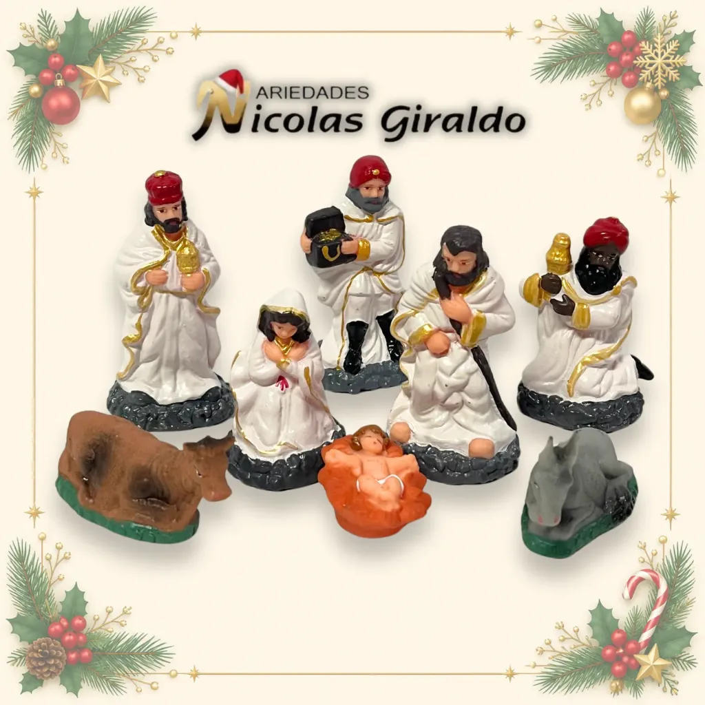 [A001-B] PESEBRE ESTRELLAS BELEN #12 BLANCO