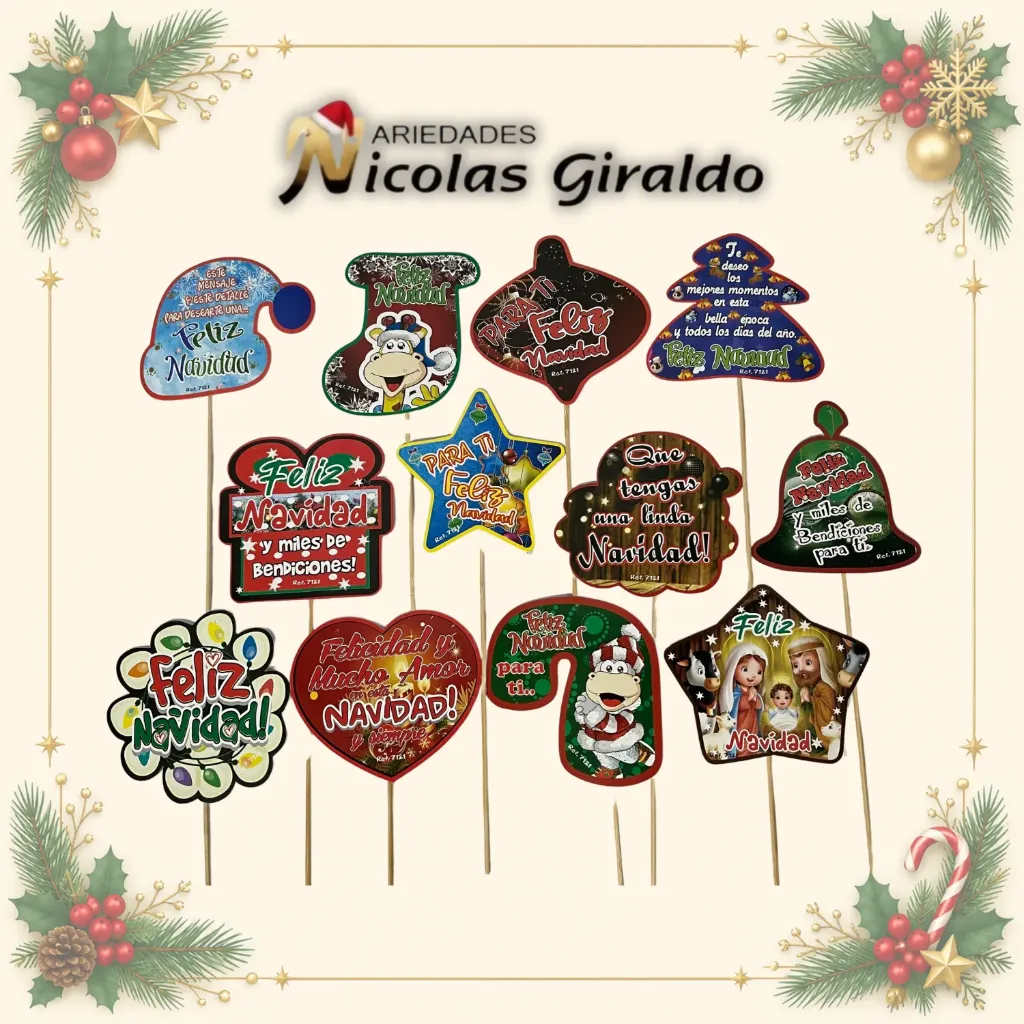 [127121] PIN PIROPO NAVIDAD PAQUETE X12 