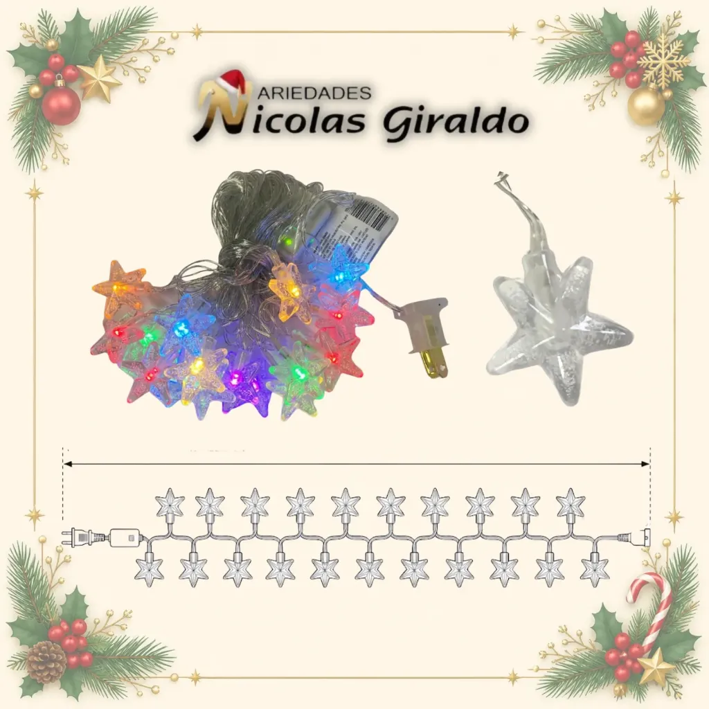 [S3952] INSTALACION FIGURA LED ESTRELLA X20L 4 MTS