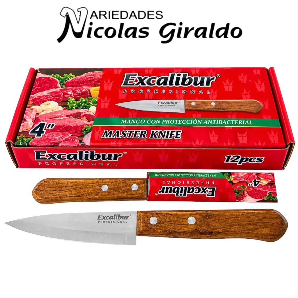 [YES-1075-4] Cuchillo excalibur madera #4 mediano CAJA X12 