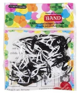 Caucho gomelo grueso blanco y negro bolsa x12 (MR-0362)