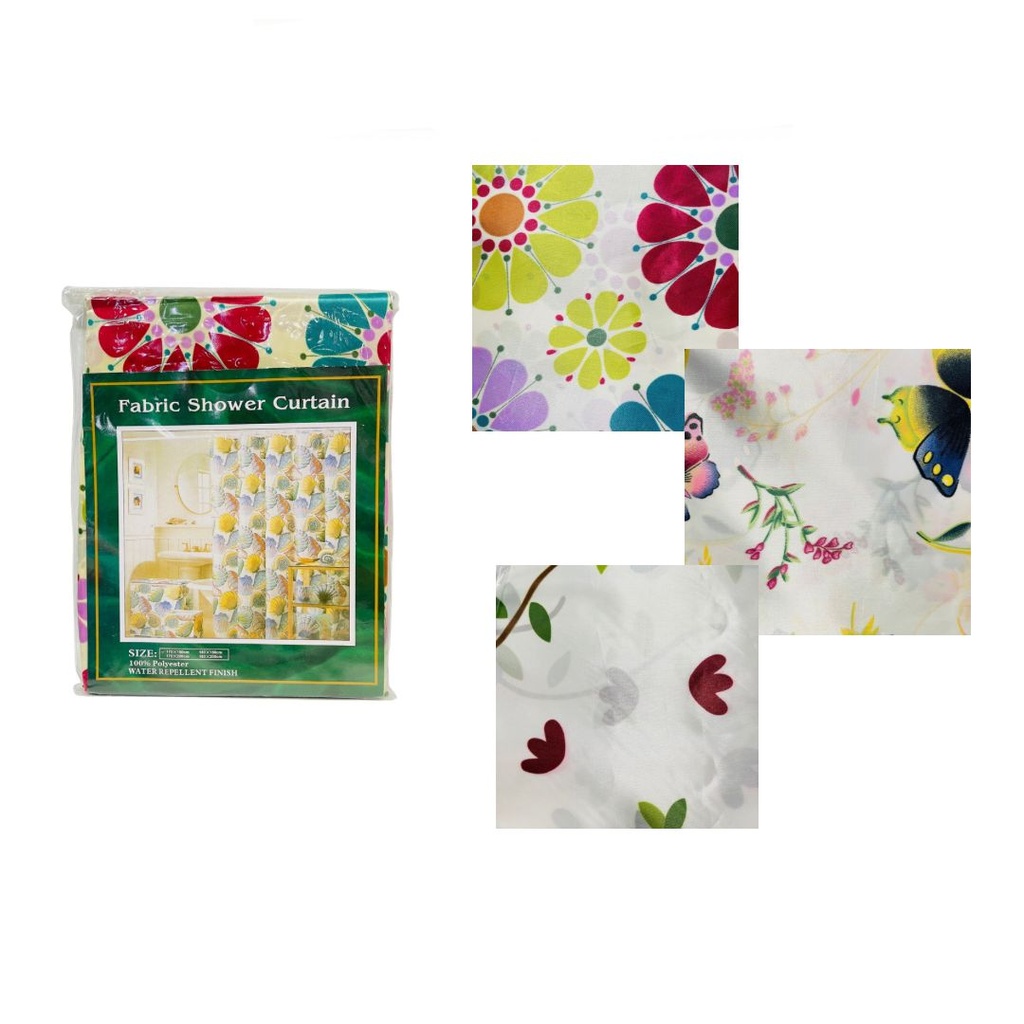 Cortina baño fina estampada