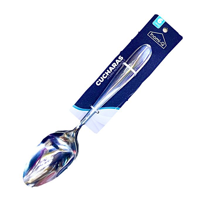 Cuchara metal fina x6 HOMI-Q