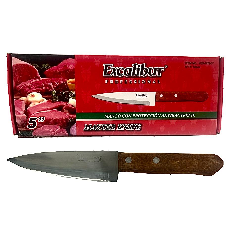 (YES-1076-5)Cuchillo excalibur madera #5 CAJA X12