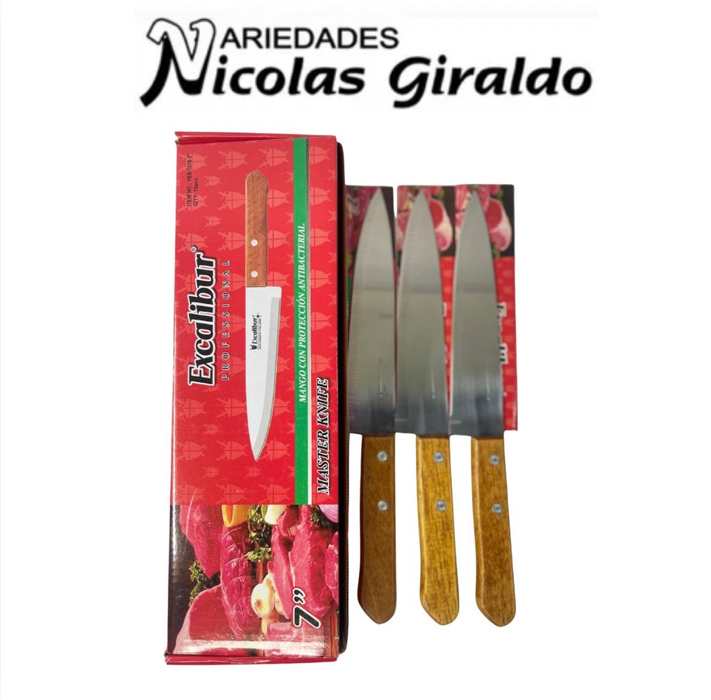Cuchillo excalibur madera #7 CAJA X12 
