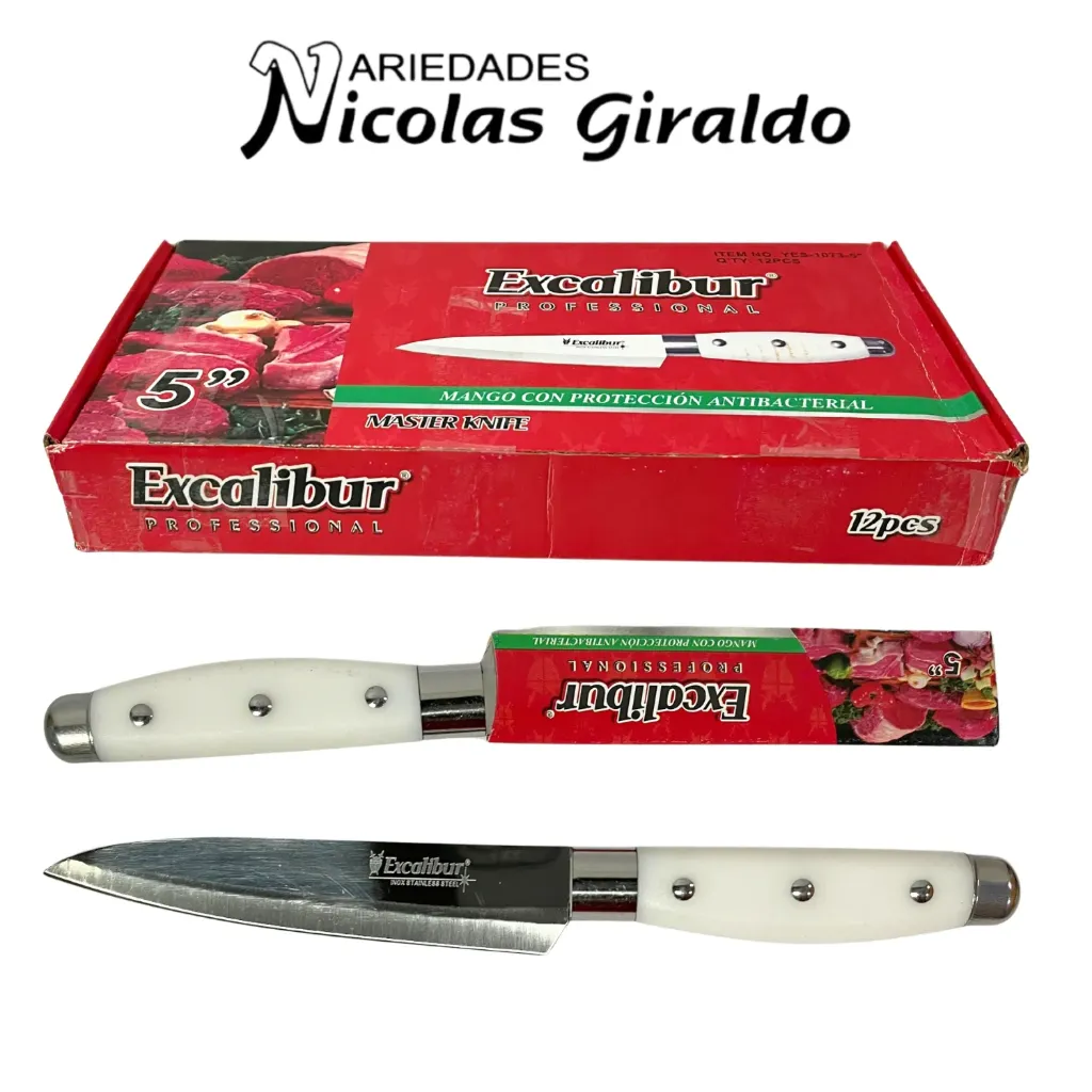 [YES-1073-5] Cuchillo excalibur remache blanco #5 CAJA X12 