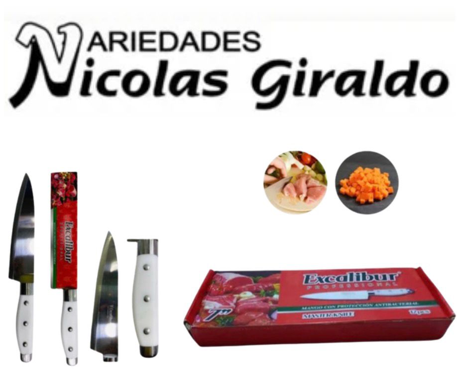 [YES-1075-7] Cuchillo excalibur remache blanco #7 CAJA X12 
