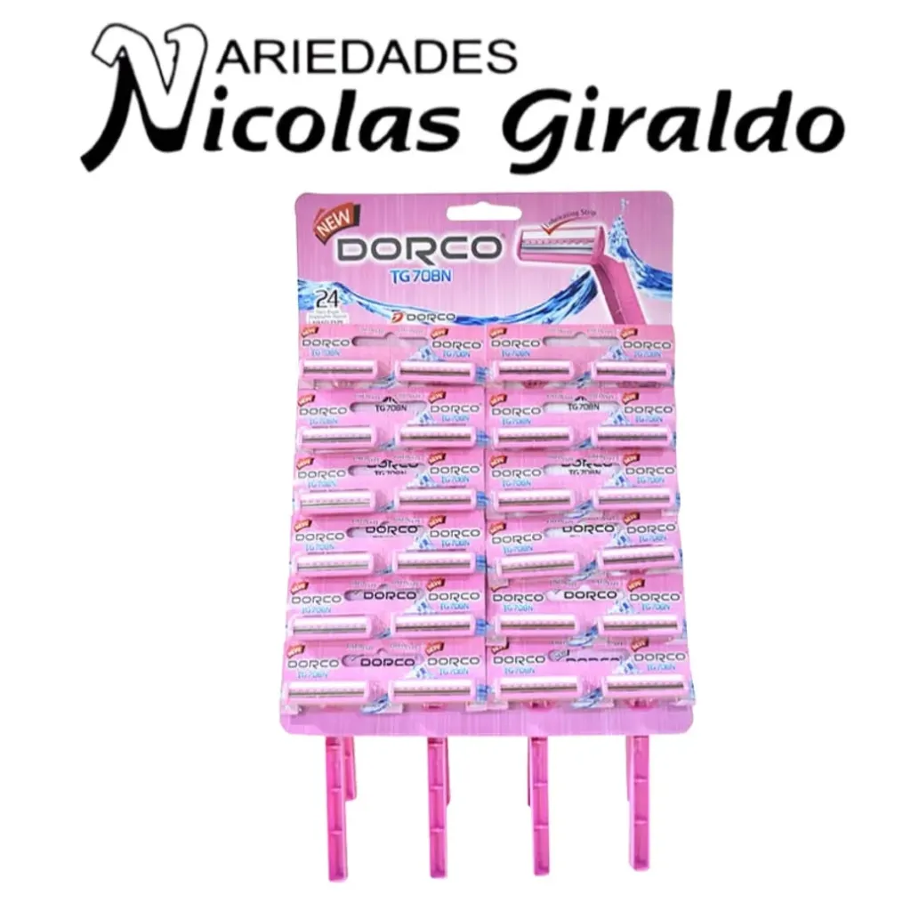 [TG708NV-2BR] Dorco carton x24 rosada