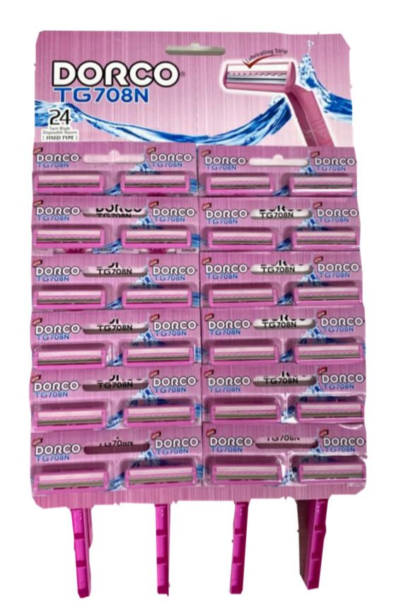 [TG708NV-2BR] Dorco carton x24 rosada