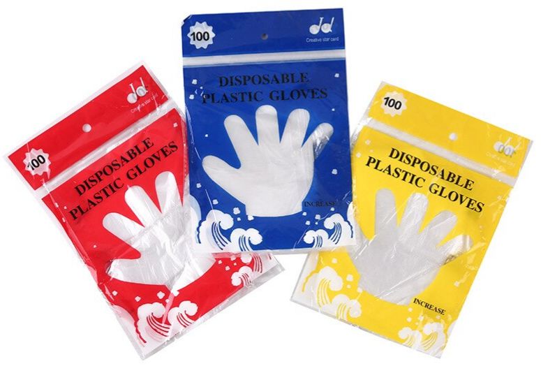 Guante plastico transparente x100