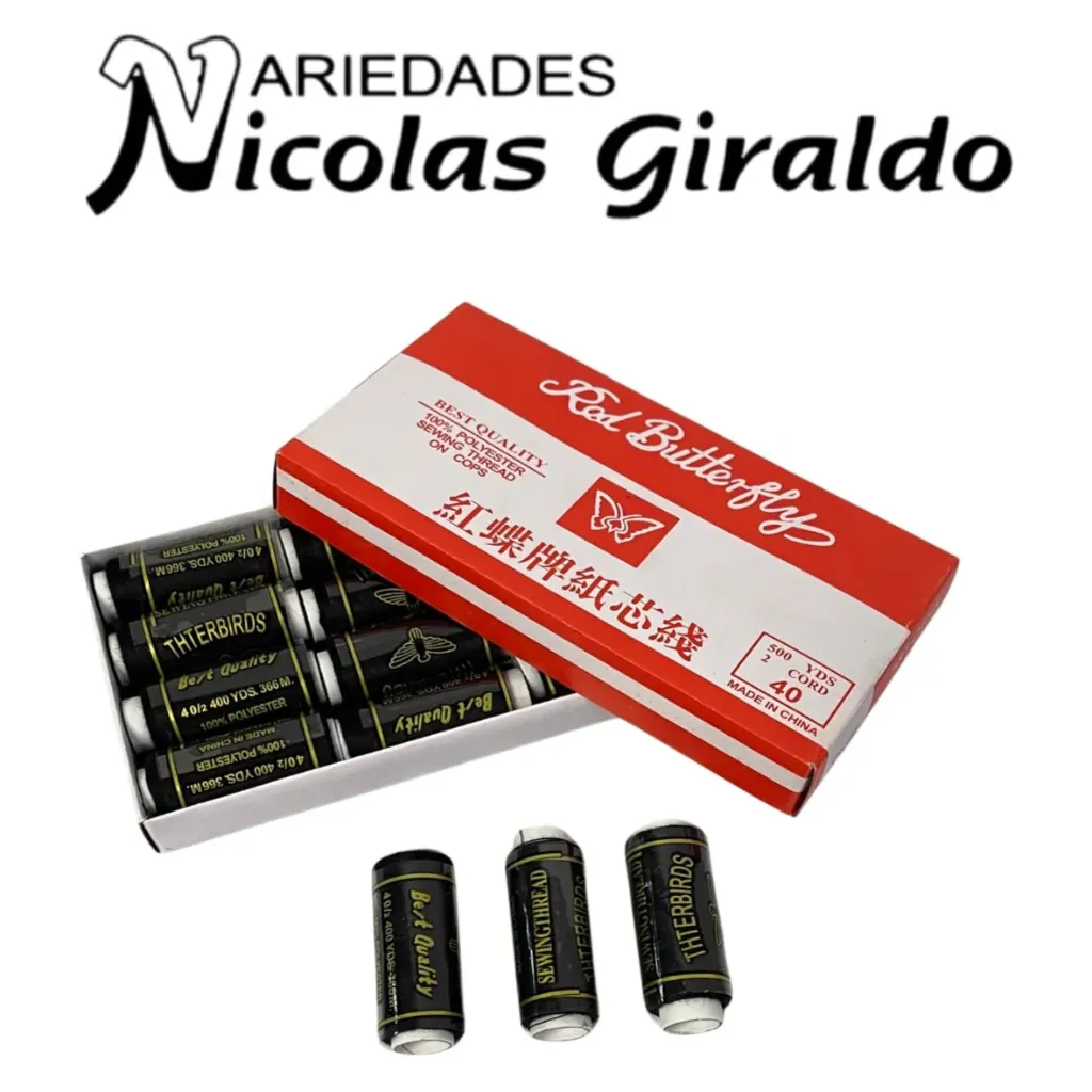 [42920S] Hilo chino negro caja x12 