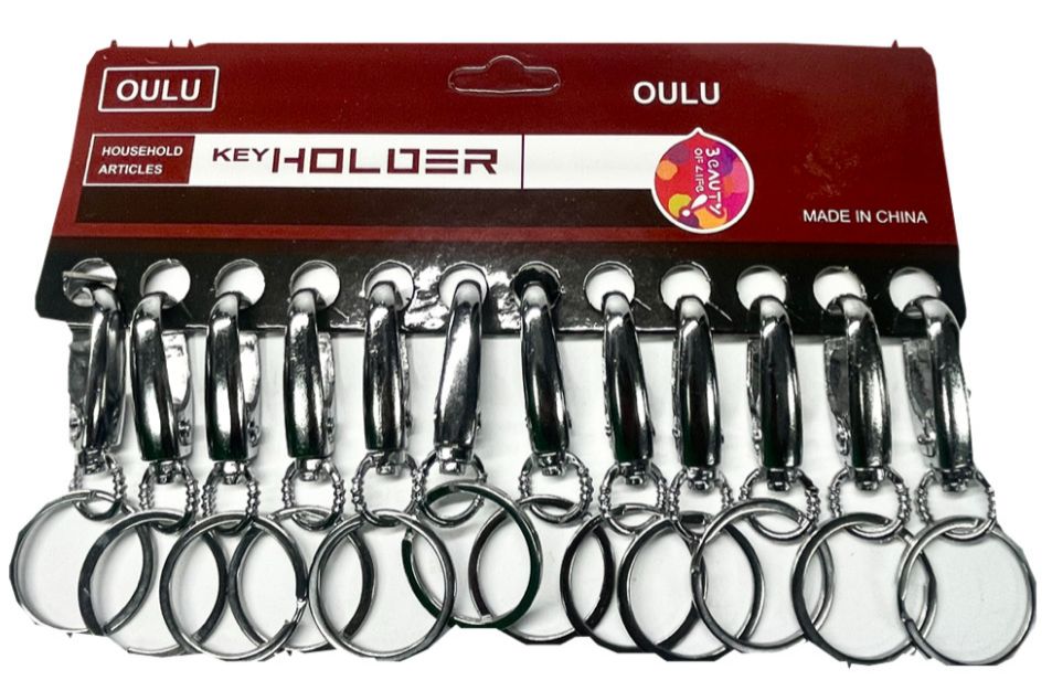 @Llavero mosqueton metalico pqt x12