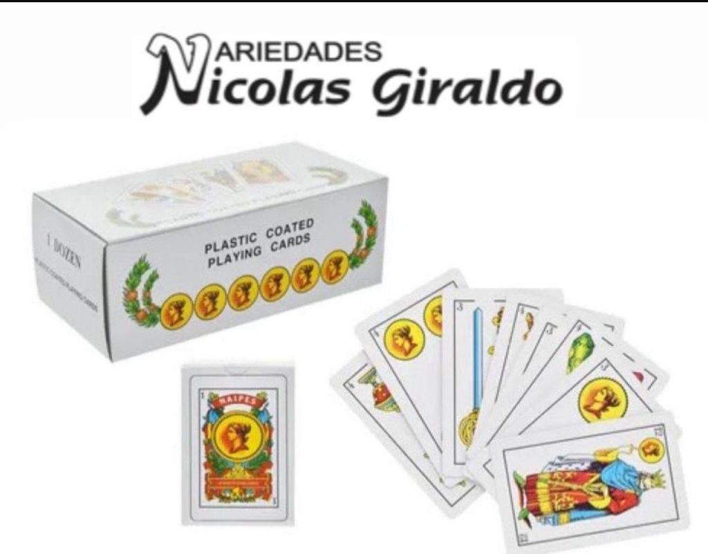 Naipe español sencillo caja x12