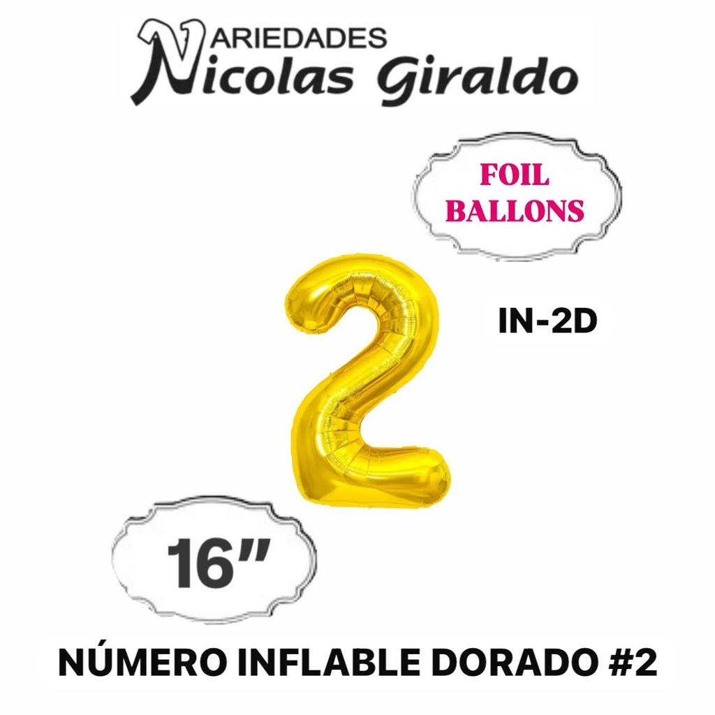 @Numero inflable dorado #2 (05-133)