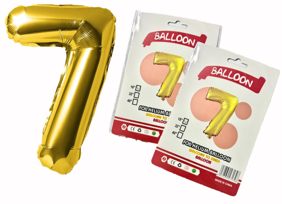 Numero inflable dorado #7