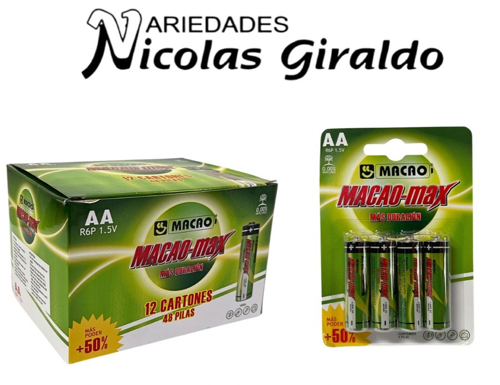 Pila macao 2A caja x12