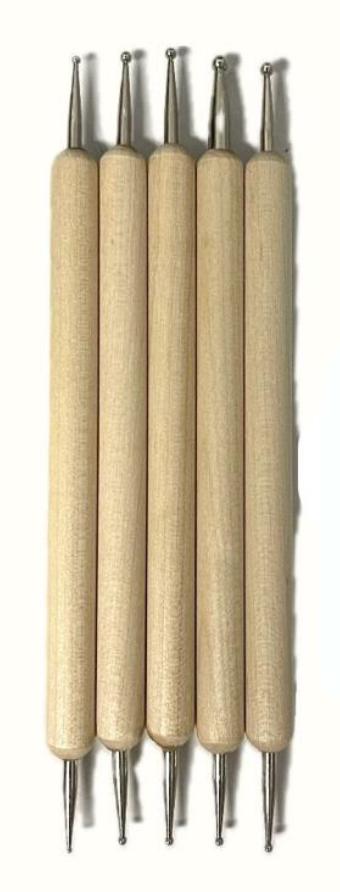 Punzon uñas madera x5