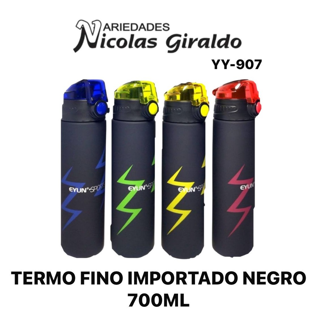 @Termo fino importado negro 700ml
