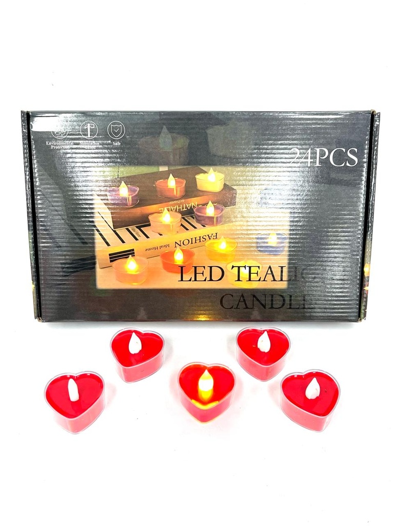 @Vela pila corazon grande caja x24