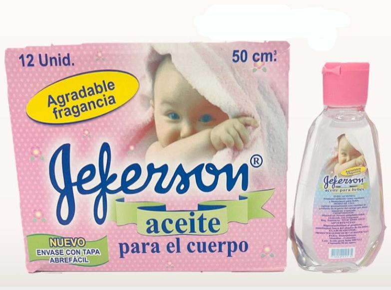 Aceite bebe x50ml jeferson (UND $1.250)