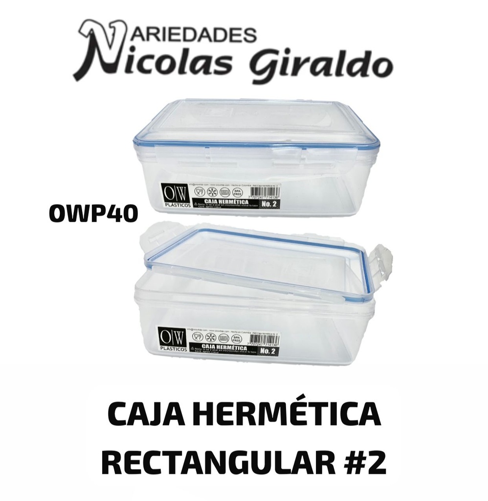 Caja hermetica rectangular #2