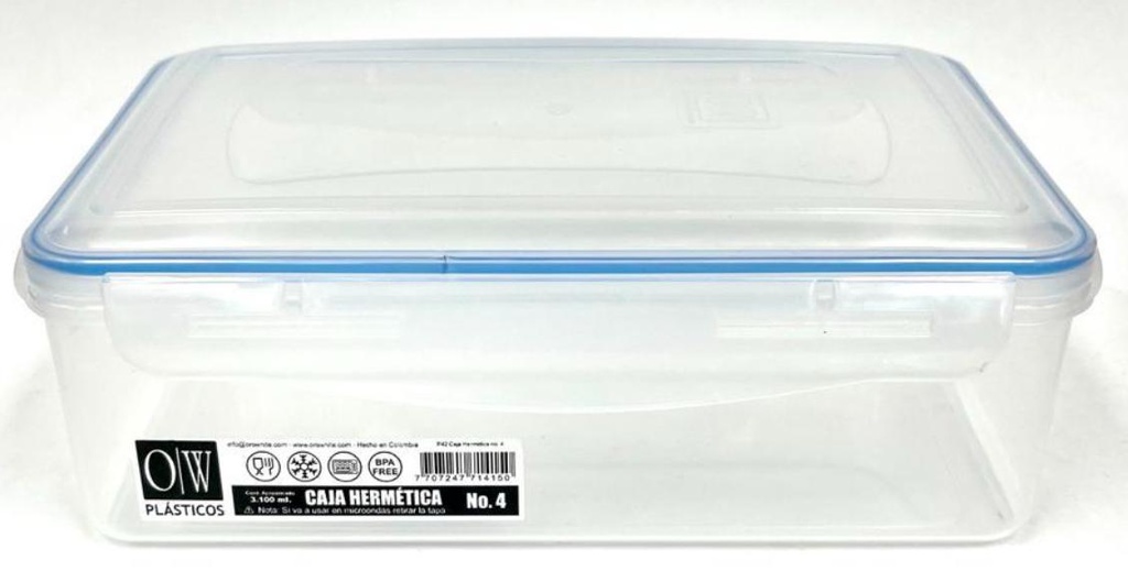 Caja hermetica rectangular #4