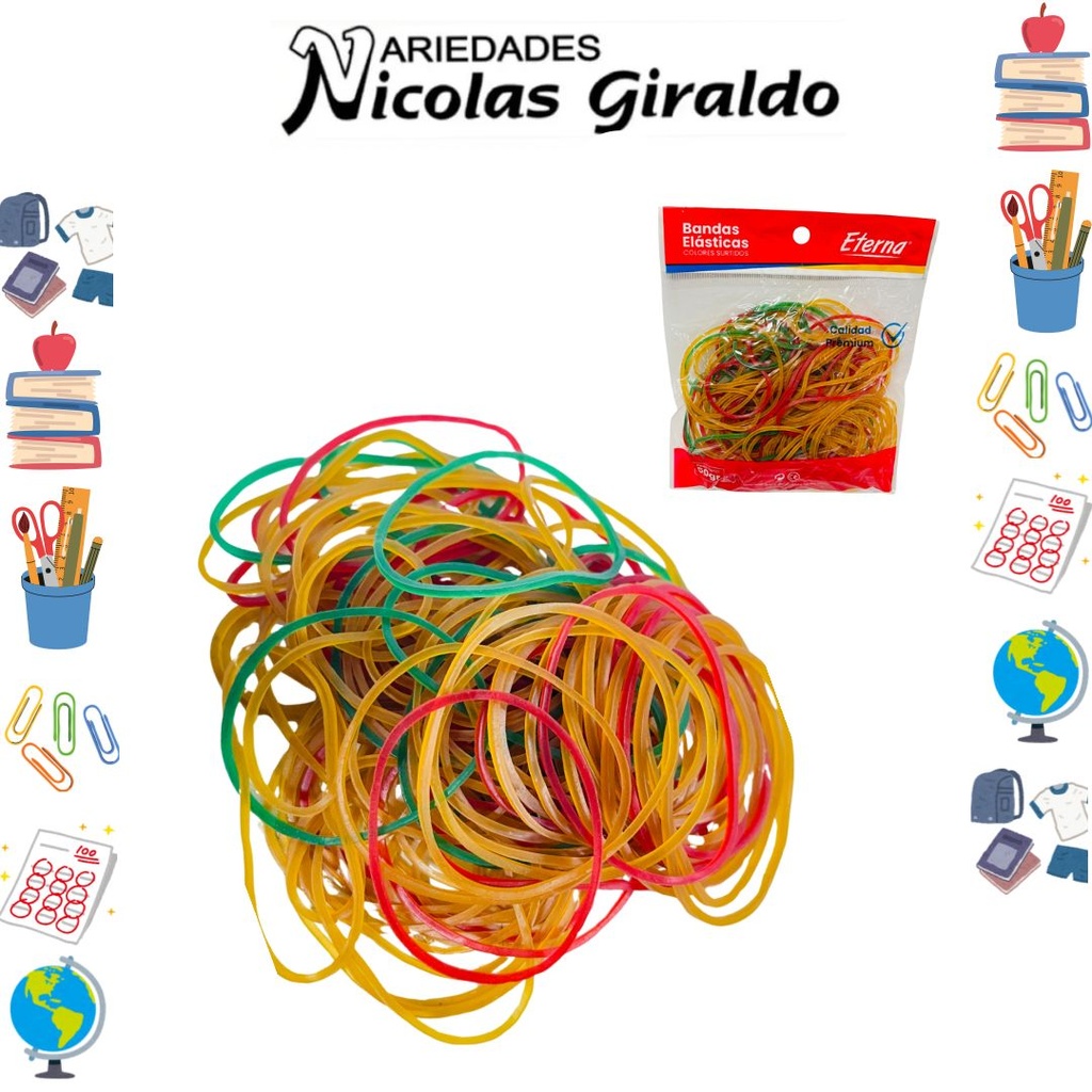 Caucho banda eterna 50 gramos paquetes x12