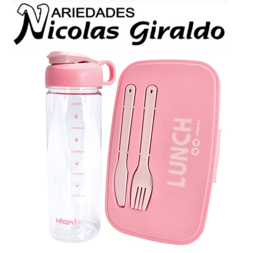 Coca mas termo lunch rosado set pietu