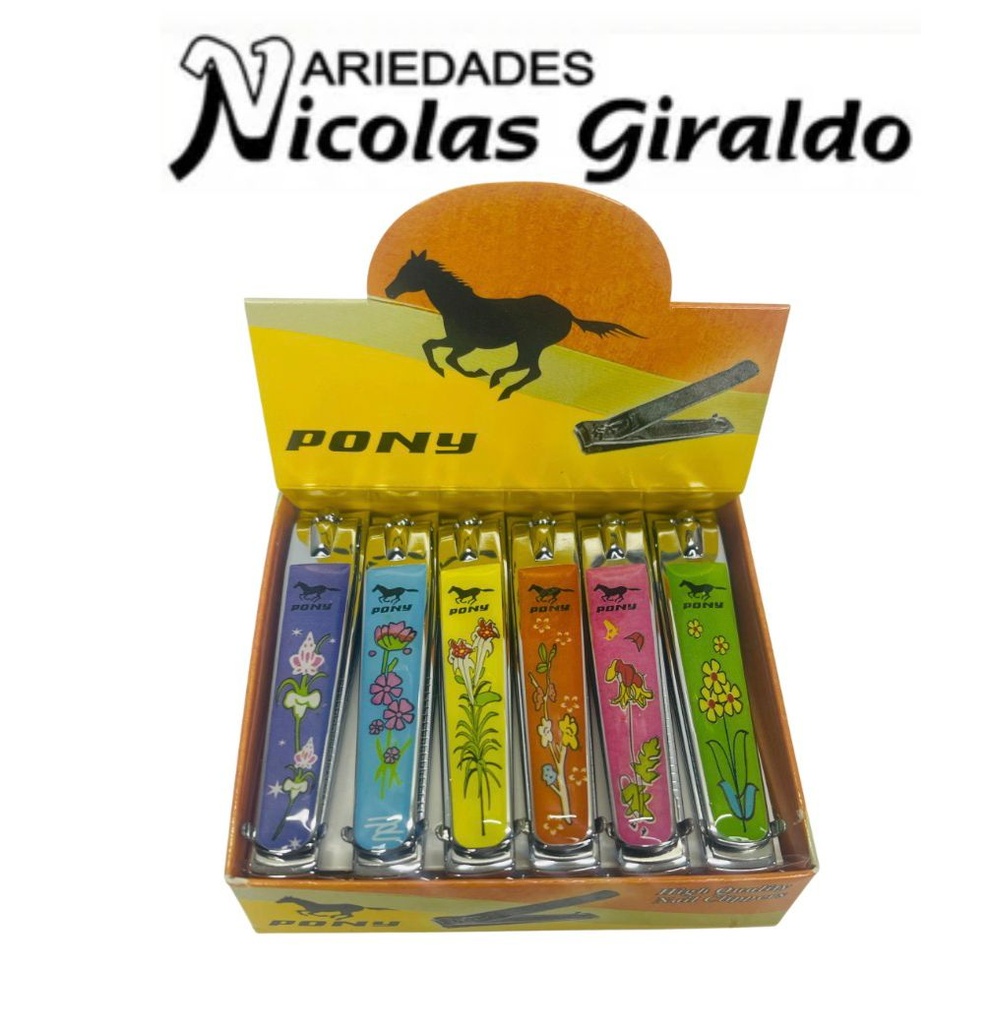 [PT27365] (N211)Corta uñas pony grande estamapado caja x12