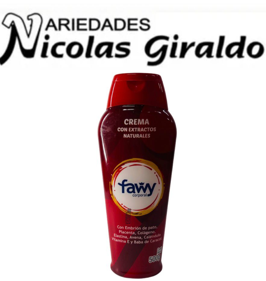 Crema corporal fawy roja grande (rosada)x500ml (4CM005)