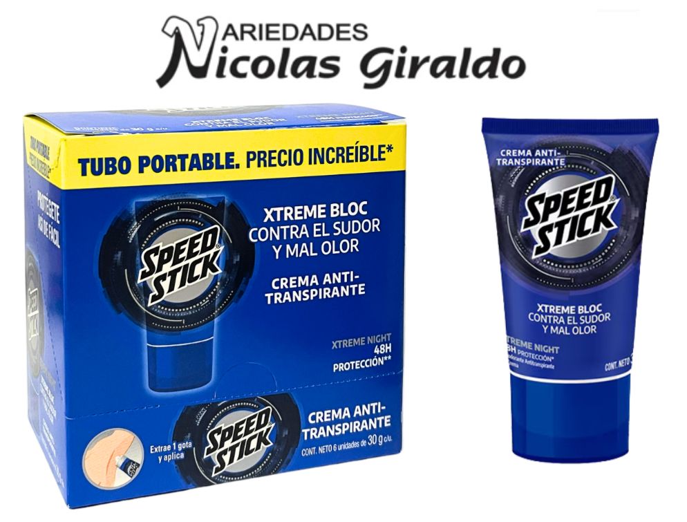 [61007001] Desodorante colapsible x30g speed xtreme caja x6