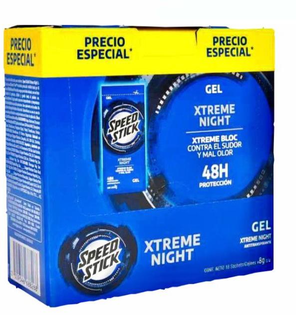 Desodorante sobre speed stick gel 8g x18 sachets
