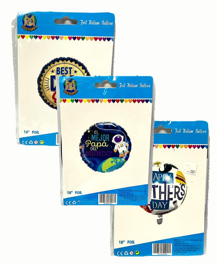 Globo inflable feliz dia papa x1 (YN-957)