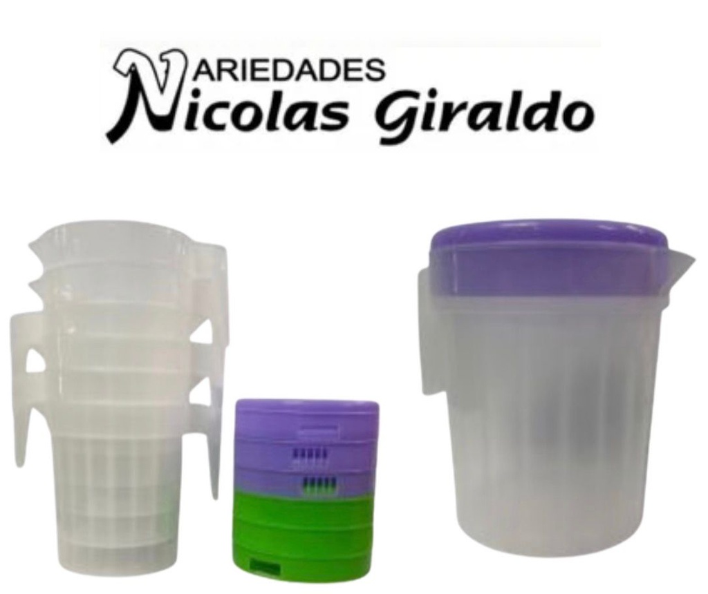 Jarra 4 litros sencilla bolsa x6 